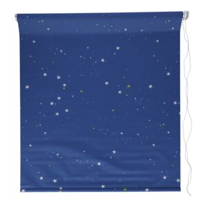 Sunfree Star Printed Polyester Blackout Roller Blind with Chain Rolling Control Navy Blue 90 x 180cm